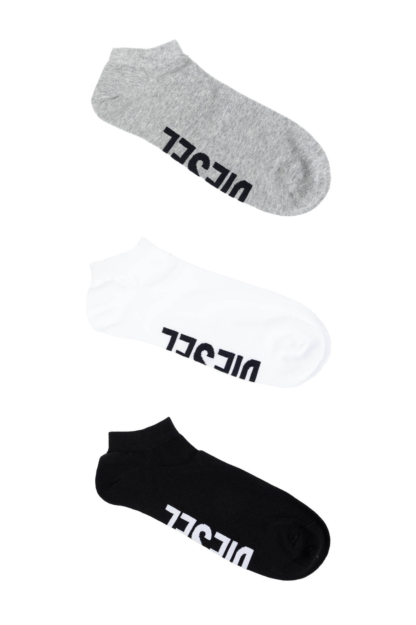 靴下・ソックス DIESEL SET OF THREE SOCKS DIESEL DIESEL(ディーゼル)ソックス 3足セット 靴下 クルー丈